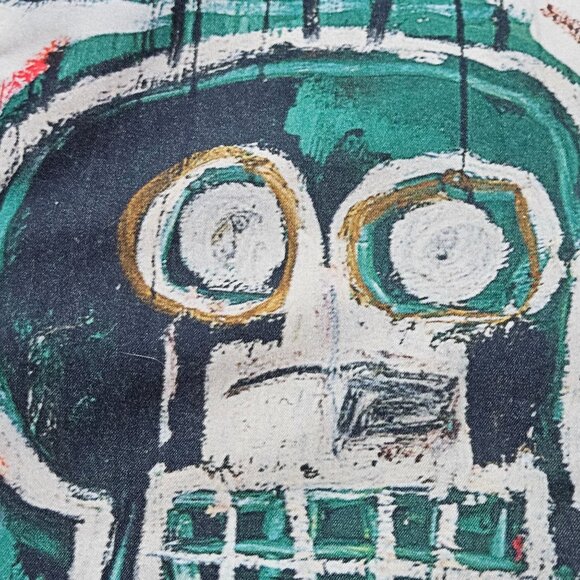 Jean-Michel Basquiat Licensed Art Print Short-Sleeve Button-Up Shirt For Adults - Picture 3 of 14